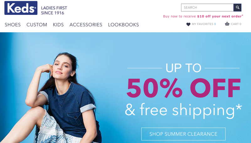 Keds, 50% off Summer styles